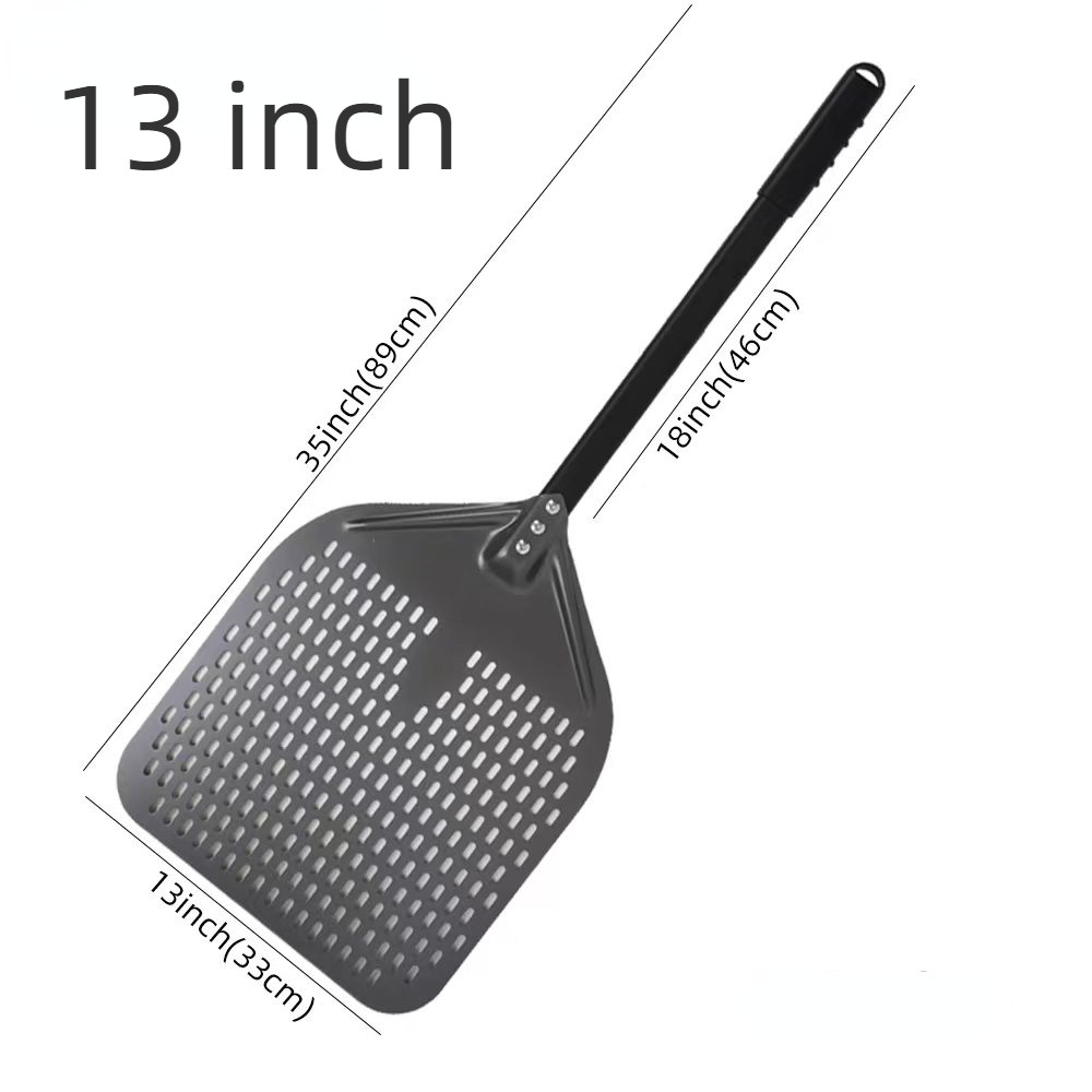 10 12 13 14 16 tommers stor pizzaspade med perforert spade, kort håndtak til ovn, snuing, skrell, kjøkkenverktøy, nonstick pizzabaking
