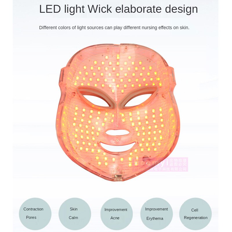 7 farbe LED Licht Haut Verjüngung Maske Akne Beseitigung Elektronische Maske Bleichen Heimgebrauch Schönheit Geräte
