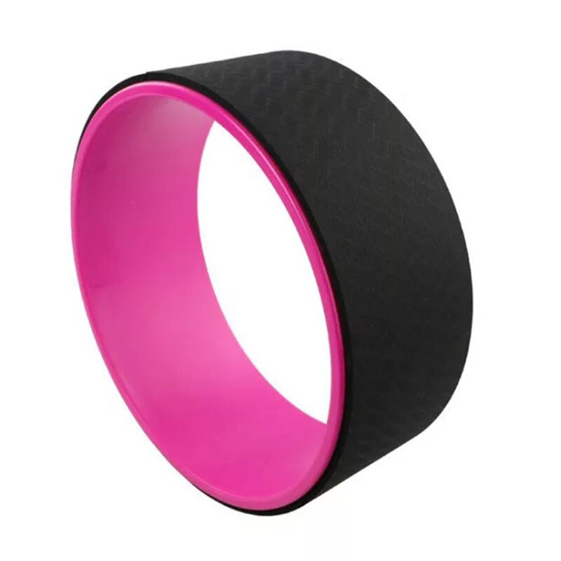 Yoga Wheel Comfortable Yoga Prop Wheel Back Bends Stretching Training Accessories: pink black
