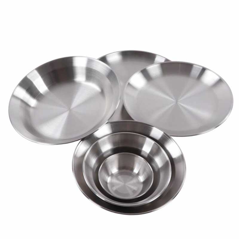 Camping Dish Set Camping Plates Bowls Set Portable Outdoor for Camping