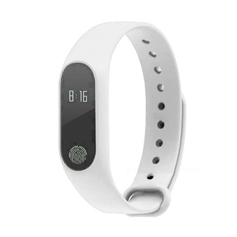 Wristband M2 Smart Bracelet Heart Rate Bracelet Waterproof Sport Fitness Band Stepcount Message Smart Loop Watch Alarm Clock: White