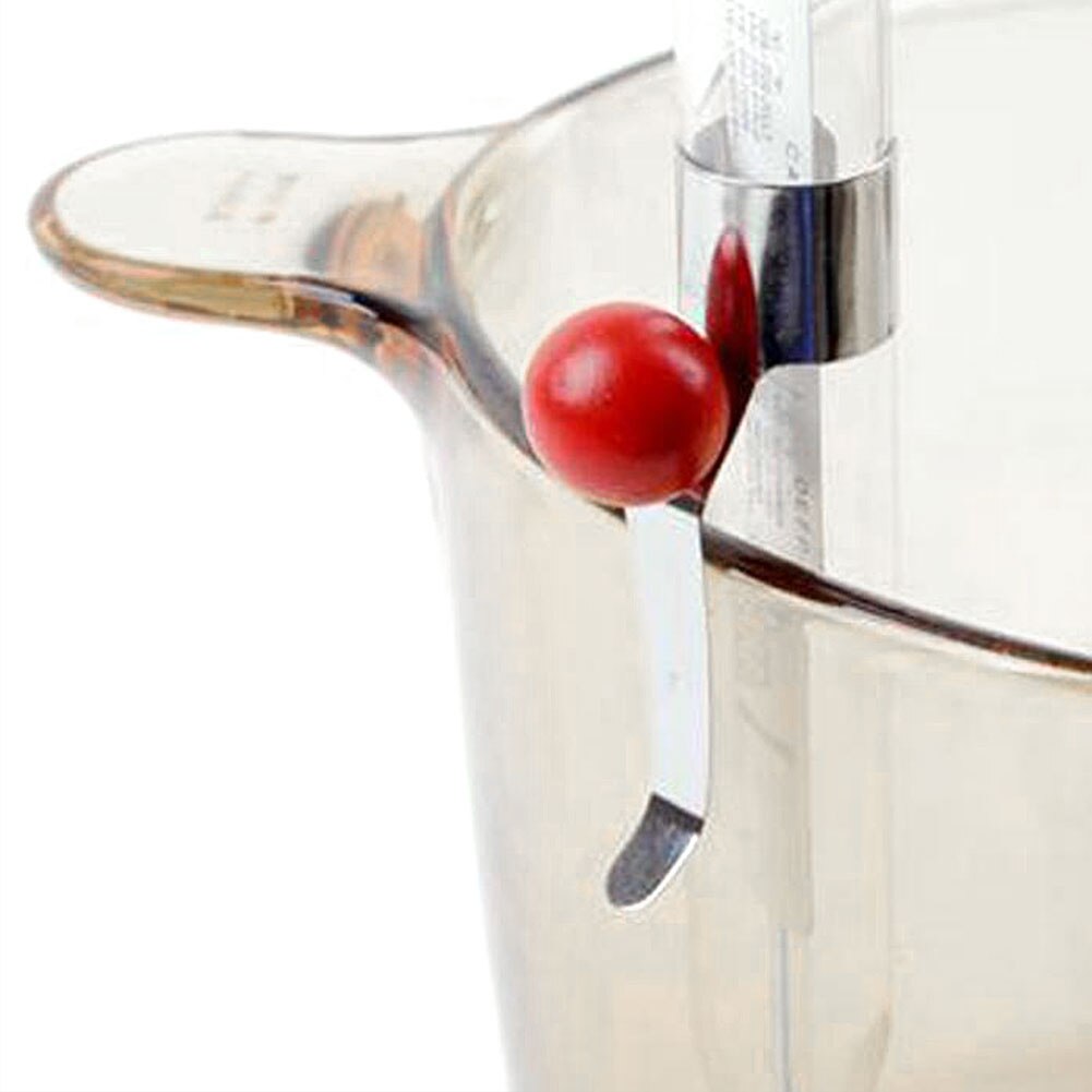 1pc Portable Transparent PVC Shell Food Safe Kitchen Food Thermometer Candy Jam Sugar Temperature Gauge Easy to Read