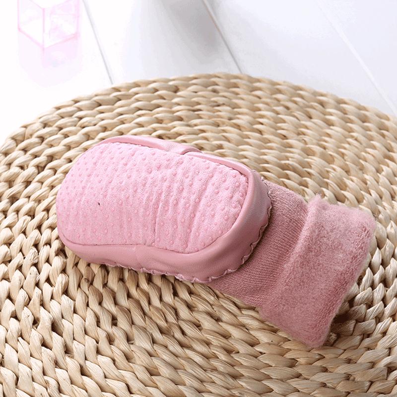 Baby Jongens Meisjes Sokken Winter Katoenen Baby Been Plus Dikker Fluwelen Warmers Sokken Baby Anti-Slip Peuter Zachte Zolen vloer Sokken
