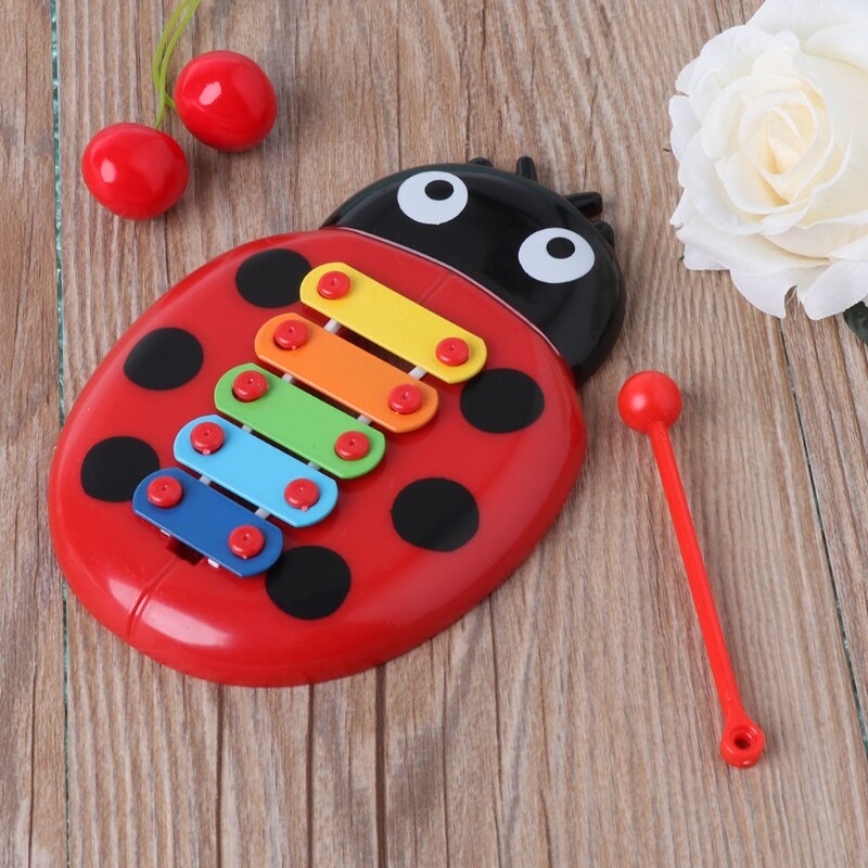 Niedliches marienkäfer-baby-puzzle-insekten-klaviermusikinstrument-spielzeug, lernspielzeug