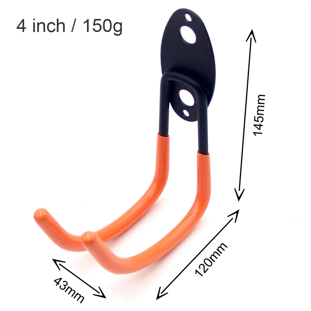 Metal Garage Storage Double Hooks Heavy Duty Wall Mount Non-slip Garage Hanger for Organizing Power Tools Ladders Bulk Items: Bronze