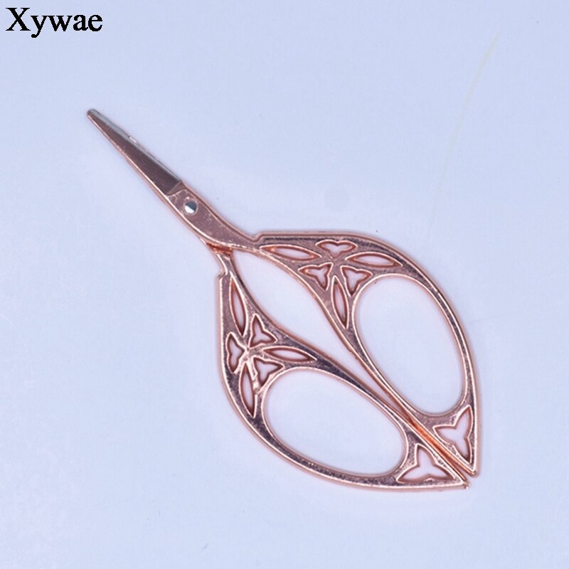 Ciseaux De Broderie Vintage Or Et Bronze - Lame Acier Inoxydable