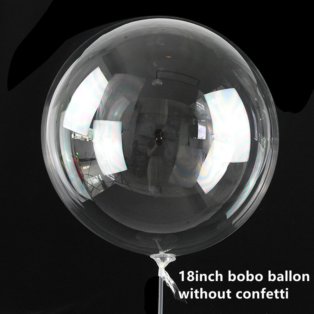 5Pcs 18inch Transparent Bobo Bubble Balloons Multi Confetti Balloon Wedding Birthday Party Decorations Air Baloons Globes: A11