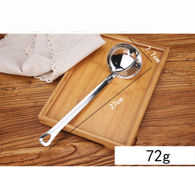 Double-Use Colander Set Cooking Spoon Strainer Stainless Steel Pot Soup Spoon Kitchen Restaurant Supplies C1238 b