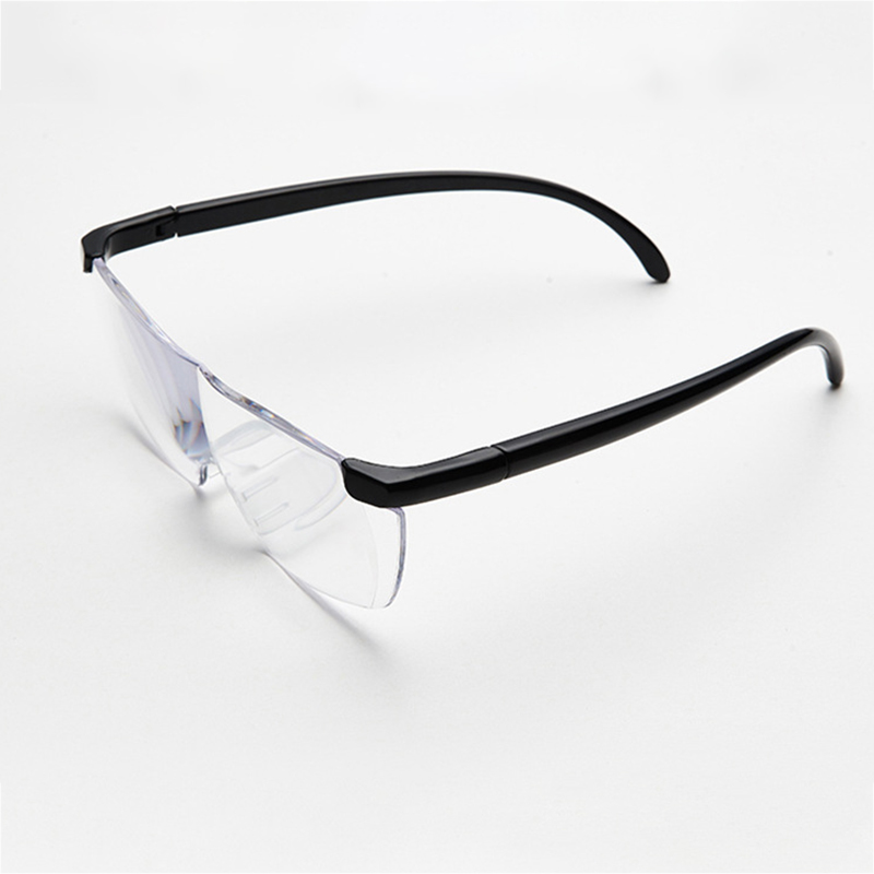 Nuevas gafas para presbicia con aumento de 160% Unisex Big Vision + gafas de lectura con zoom 250, gafas para mujer, gafas de aumento negras
