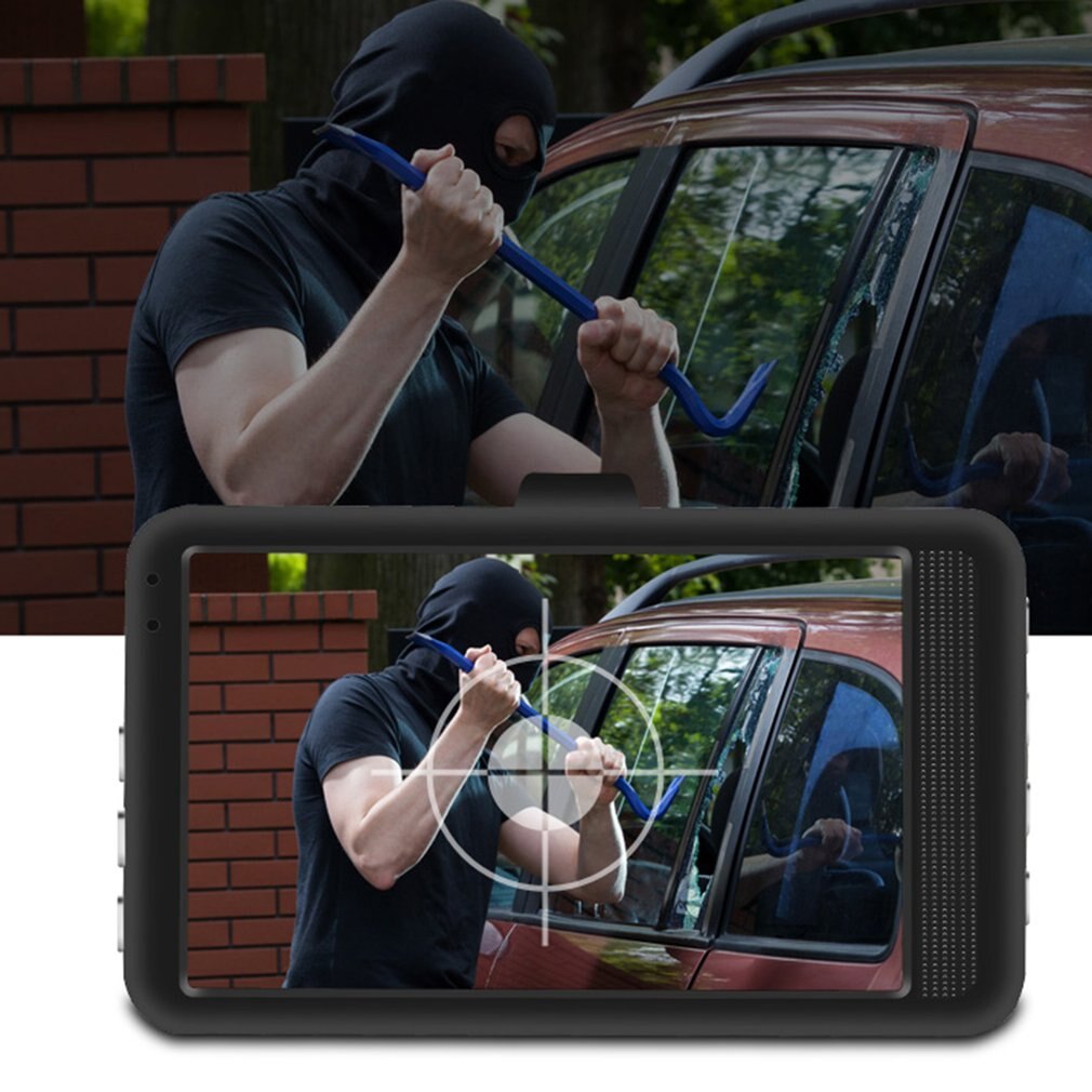 Metal 4 inch / large screen car driving recorder high definition 1080P night vision wide angle car front rear mounted 1Set