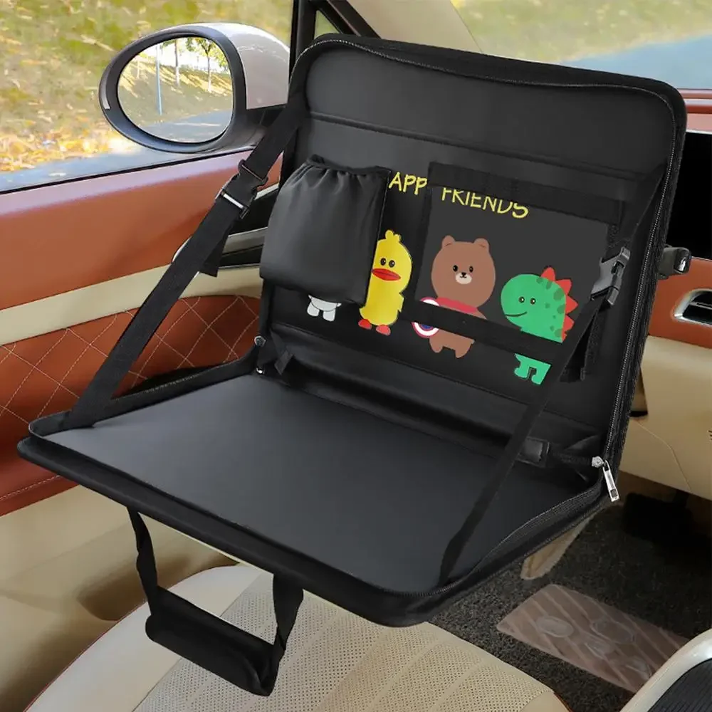 Tragbare Auto Laptop Schreibtisch Halterung Ständer essen Arbeit Auto Lenkrad Esstisch Halterung Auto Multifunktionale Lagerung Hängen Tasche: Schwarz