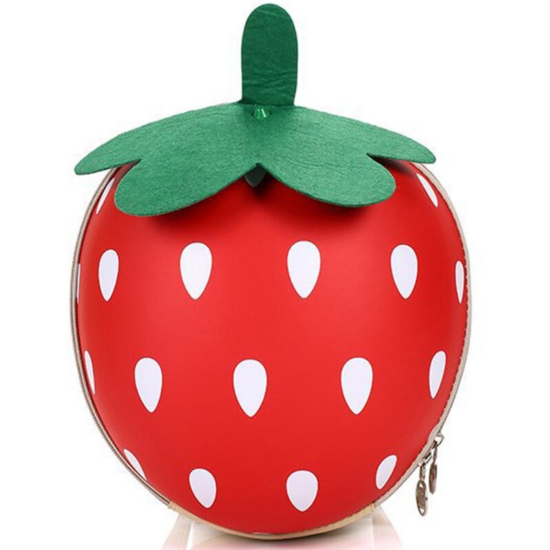 1-5 jaar oude jongen en meisje kinderrugzak schooltas 3d aardbei vorm cartoon mini schooltas: Default Title
