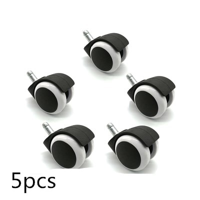 ATOMDOC 2" 5 Pcs Universal Caster Office Chair Furniture Caster 360 Degree Chair Wheel Black&White Diameter 50mm: Default Title