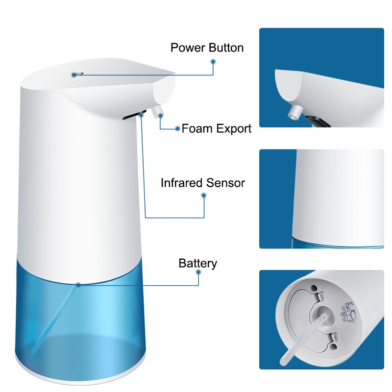 Liquid Soap Dispensers Bathroom Foaming Bottle Sanitizer Clear Plastic Pump Bottle Automatic Soap Dispenser Touchless Sensor