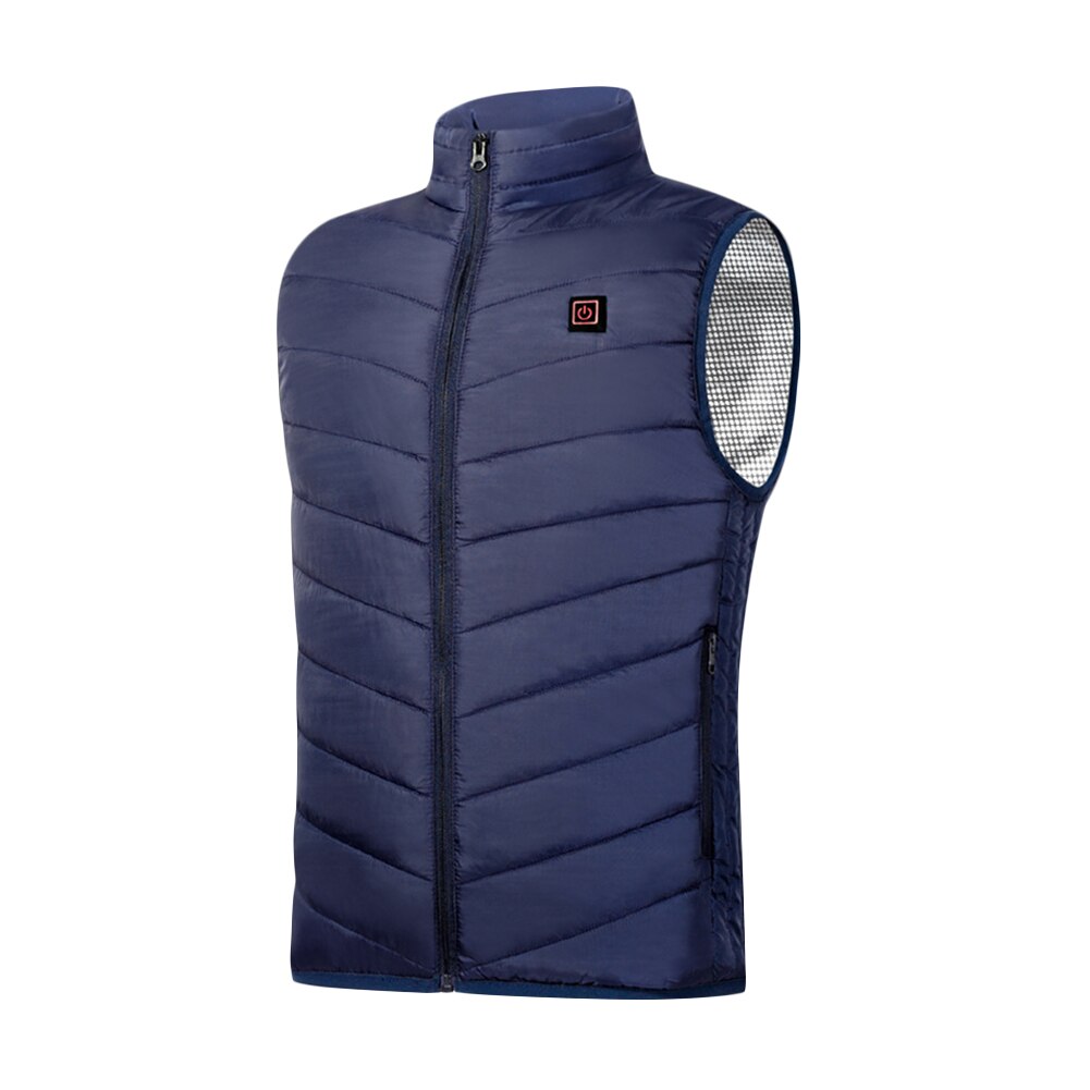 Smart Heated Jacket Men Intelligent USB Charging Electric Waistcoat Zipper Heating Thermal Vest Winter Warm Clothes