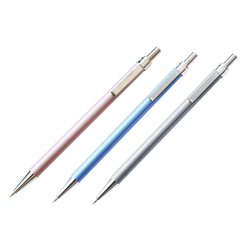 Deli 6492 automatic pencil nib retractable invisible rubber belt 0.5mm school supplies metal mechanical pencil