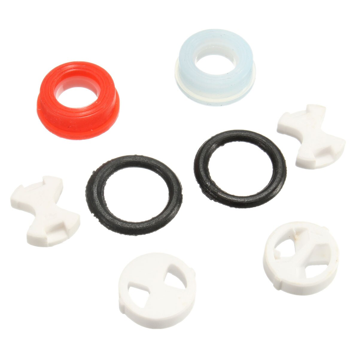 8Pcs Ceramic Disc Silicon Washer Insert Turn Replacement 1/2" For Valve Tap