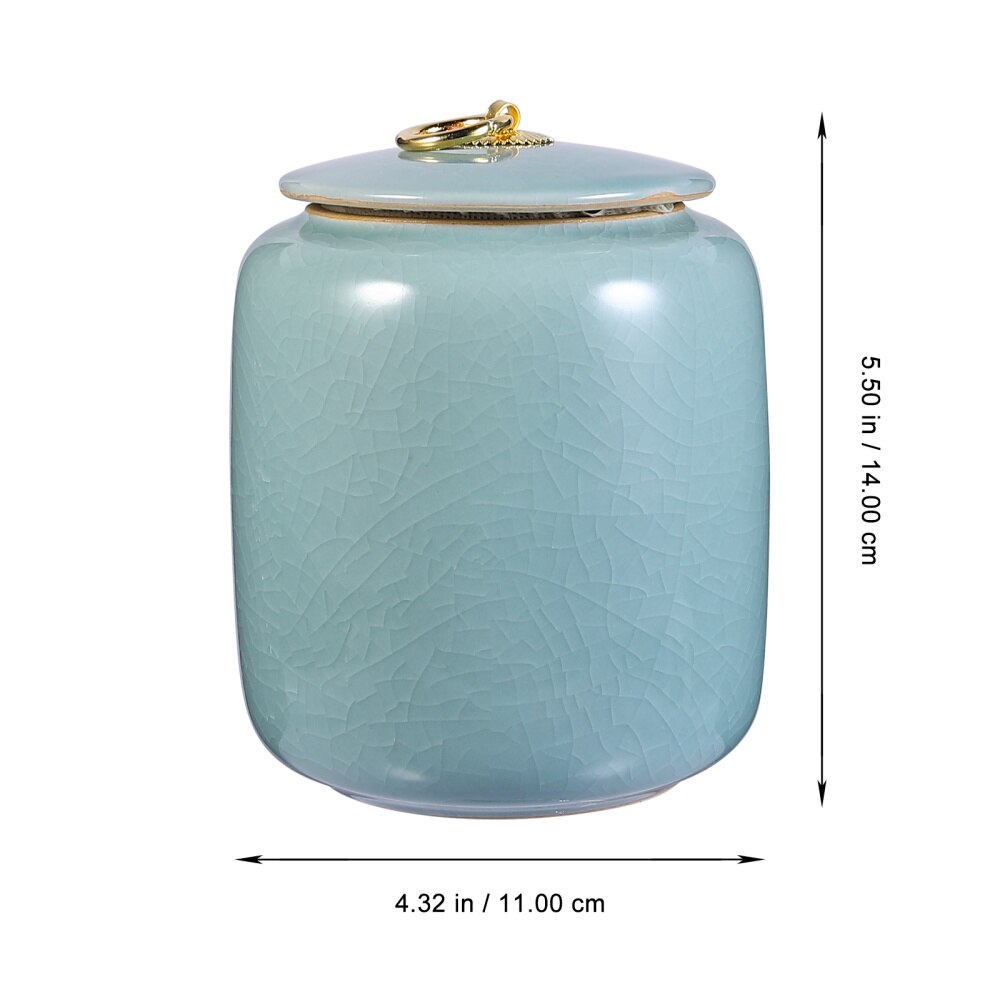 1 Pc Insect-proof Grains Jar Ceramic Honey Pot Multipurpose Storage Jar )