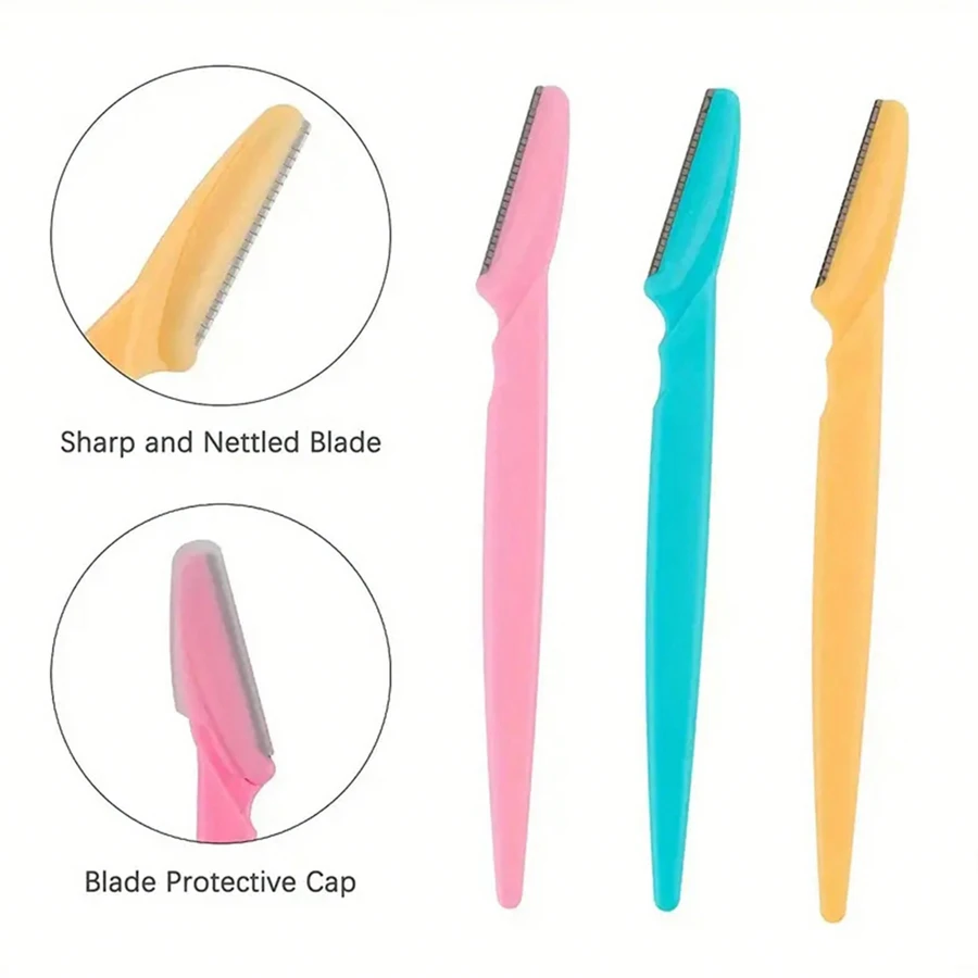 30 stuks / fles veilig - mesjes wenkbrauw trimmen gereedschap voor ontharing scheermessen in container - ideaal gezichts- en wenkbrauw