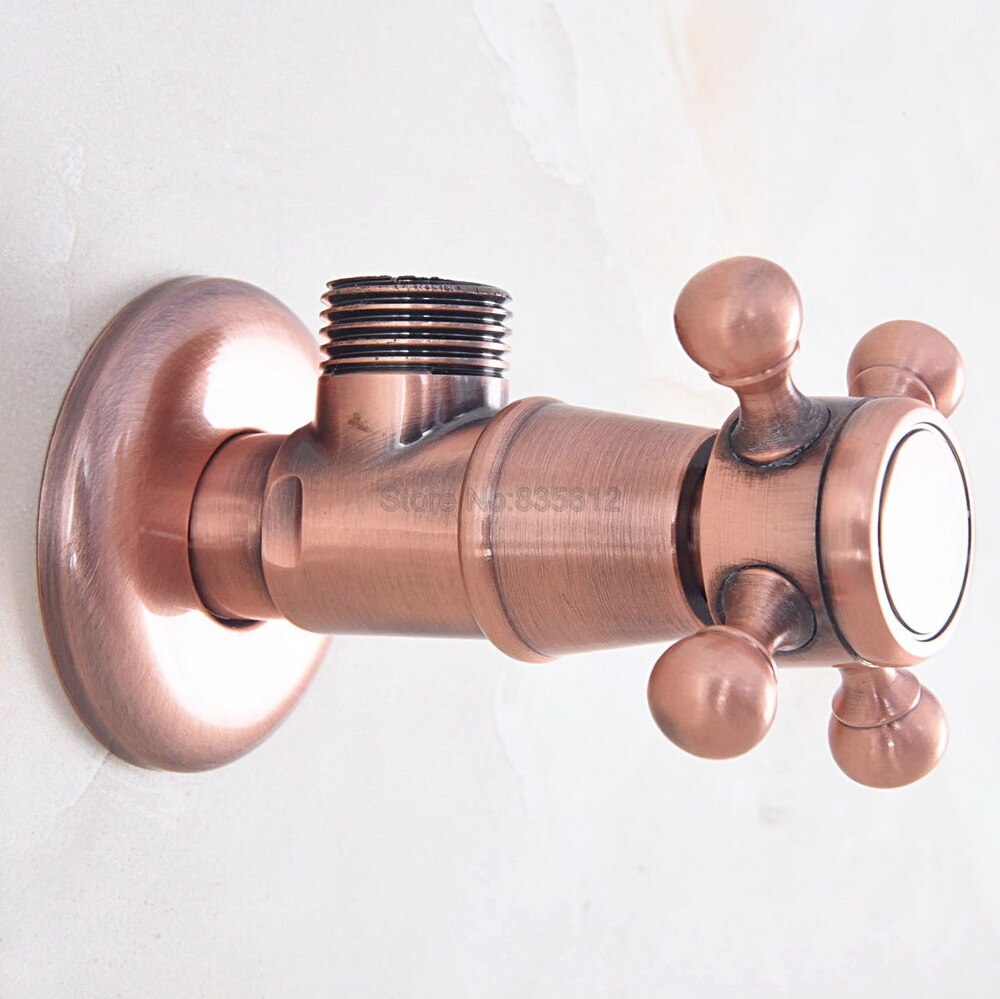 Antique Red Copper 1/2"malex 1/2" male Brass Bathroom Angle Stop Valve Filling Valves Bathroom tav348