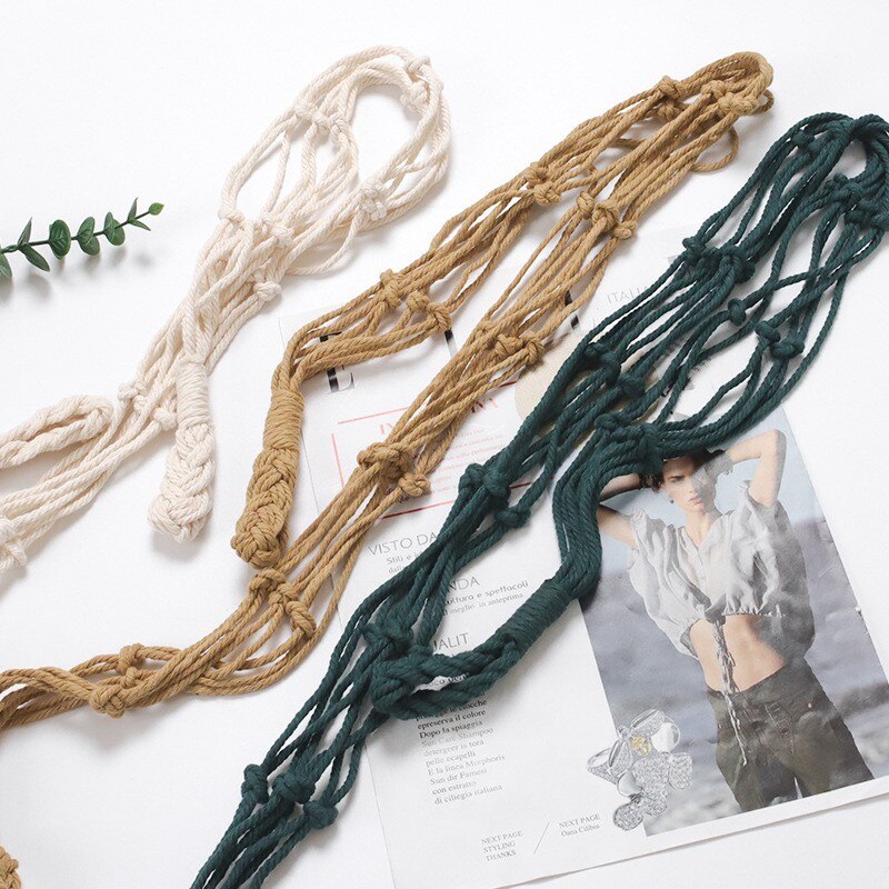 Wc Papier Tijdschrift Boeken Houder Opknoping Katoenen Touw Houder Home Hotel Opslag Opknoping Pocket Rack Badkamer Decor