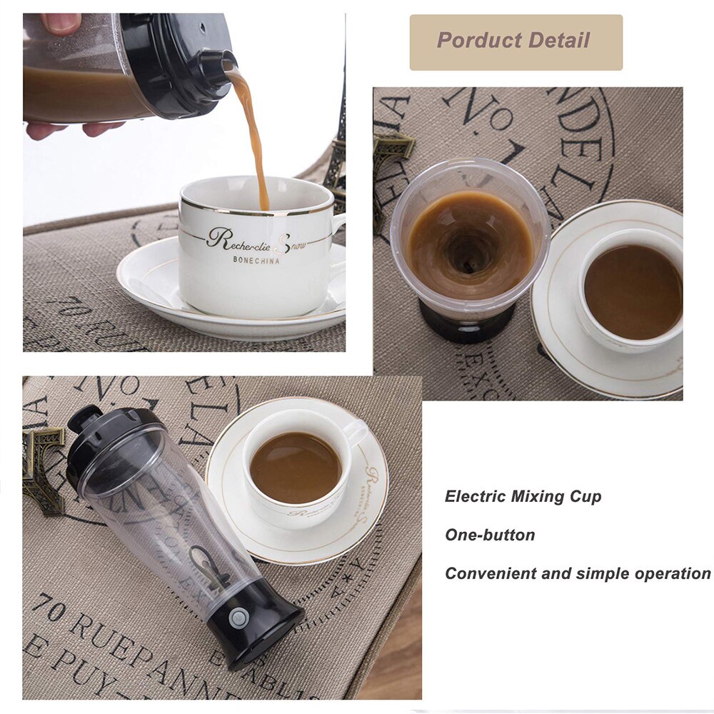 Agitateur de protéines automatique de 300ML, bouteille Portable, mélangeur d&#39;eau puissant, tasse de mélange, tasse à secouer électrique
