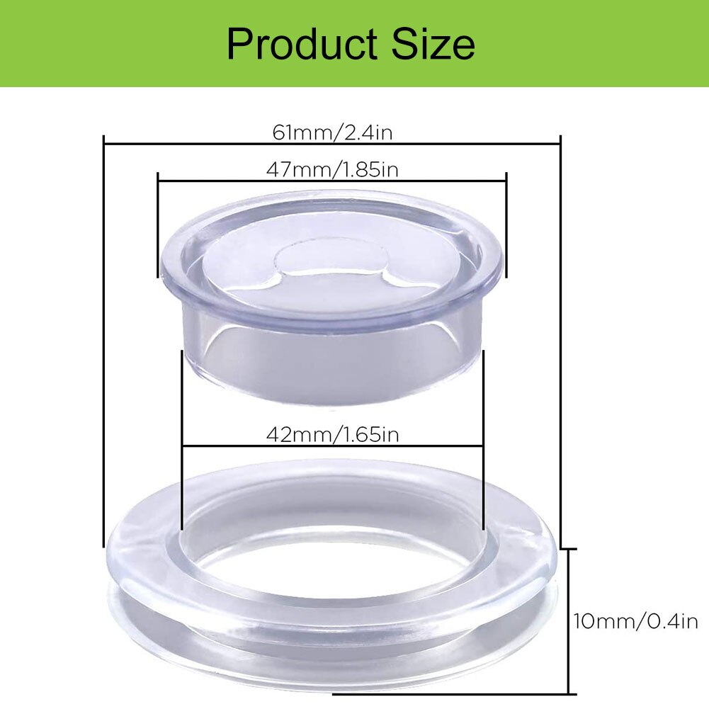 Yardwe 4 Sets Paraplu Plug Dop Paraplu Gat Ring Terrastafelring Voor Plug Met Parasolgat Paraplu Tafel Gat Ring Vervangende Onderdelen Voor Parasols Silicagel Transparante Tafel Met Hoed