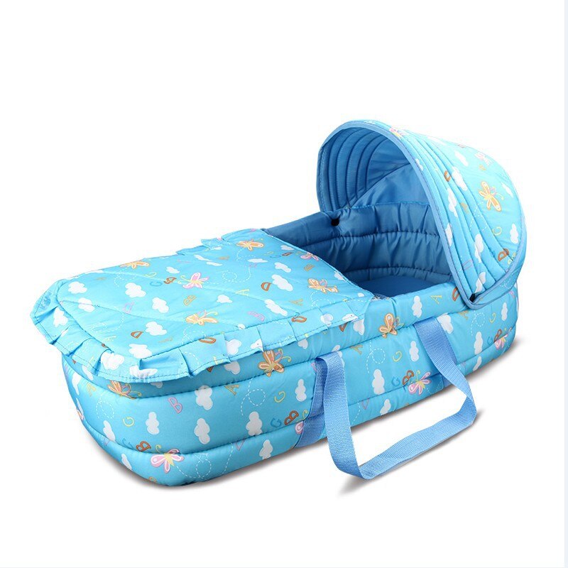 Polyester vandtæt vindtæt varm kurv type bærbar rejser barneseng mini krybber til babyer børneseng reducerings seng bebe