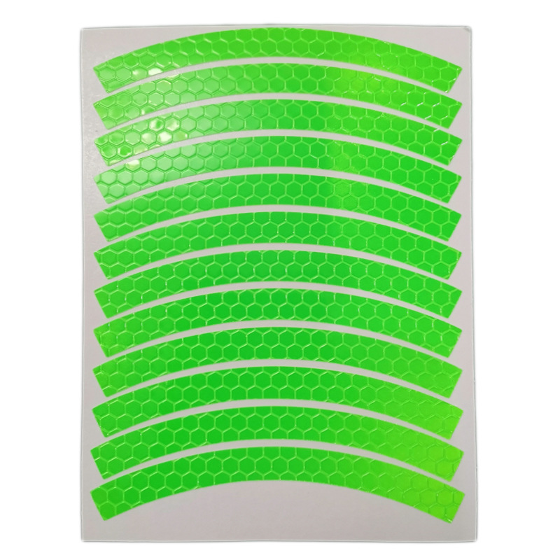 Pegatinas reflectantes para ruedas de bicicleta, cinta adhesiva fluorescente reflectante para ciclismo, pegatina decorativa de seguridad de advertencia para bicicleta de montaña, 1 ud.: Blanco