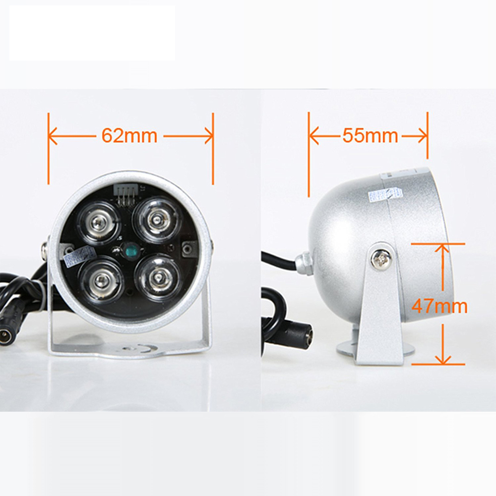 Escam cctv leds 4 array ir led-valaisin valo cctv ja infrapuna vedenpitävä yönäkö turvakameran käyttöön 12v 2a teho