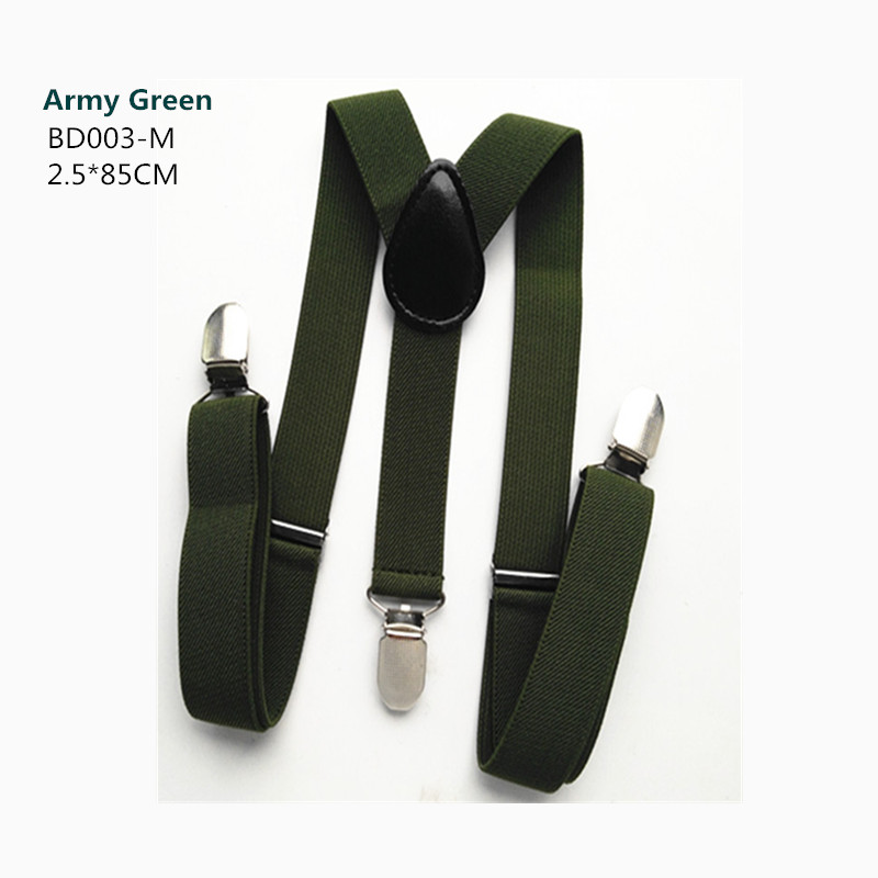 Bd003-  grønne serie unisex baby seler 3 klips på voksen seler y ryg børn seler: Hær grøn m