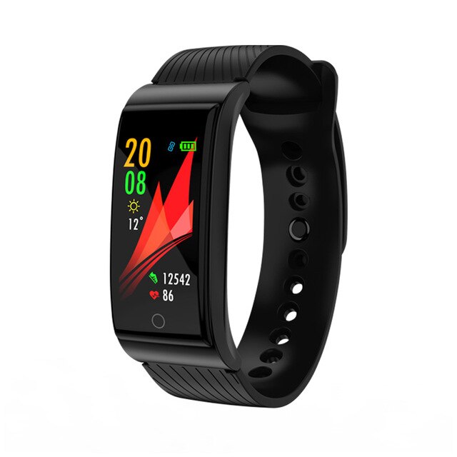 F4 Smart Band Blood Pressure Heart Rate Monitor Men Women Wristband Fitness Sports Watch Pedometer Smart Metal Bracelet: Black silican