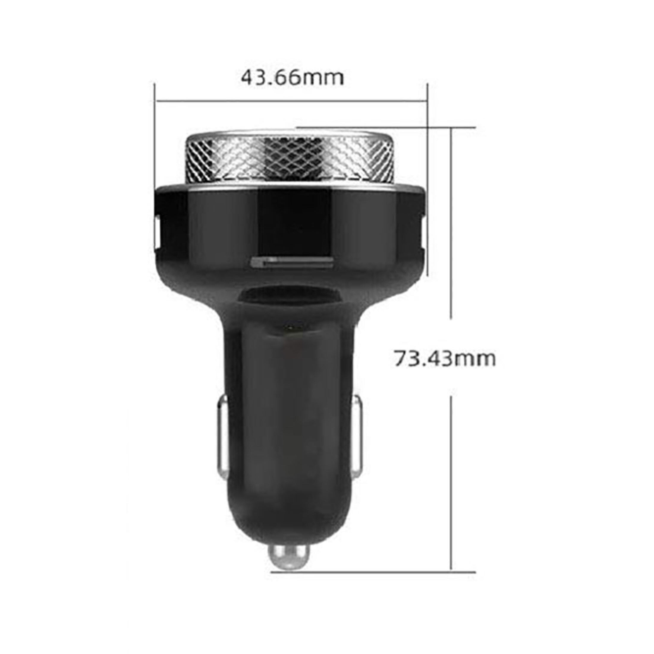 Fm-sendermodulator håndfri bluetooth-bilsæt 2 usb-oplader musikradio tf u disk  mp3- afspiller 32g