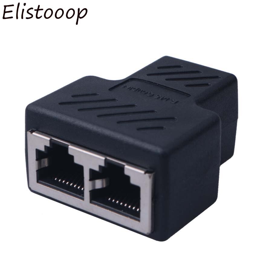 1 Naar 2 Manieren Lan Ethernet Kabel Adapter Lan RJ45 Extender Splitter Voor Internet Kabel Verbinding 1 Ingang 2 Uitgang