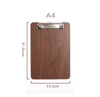 A4/A5 Wooden Memo Clipboard Meeting Record Writing Clip Board Can Hangable Student Drawing Folder File Hardboard Office: Rose Red