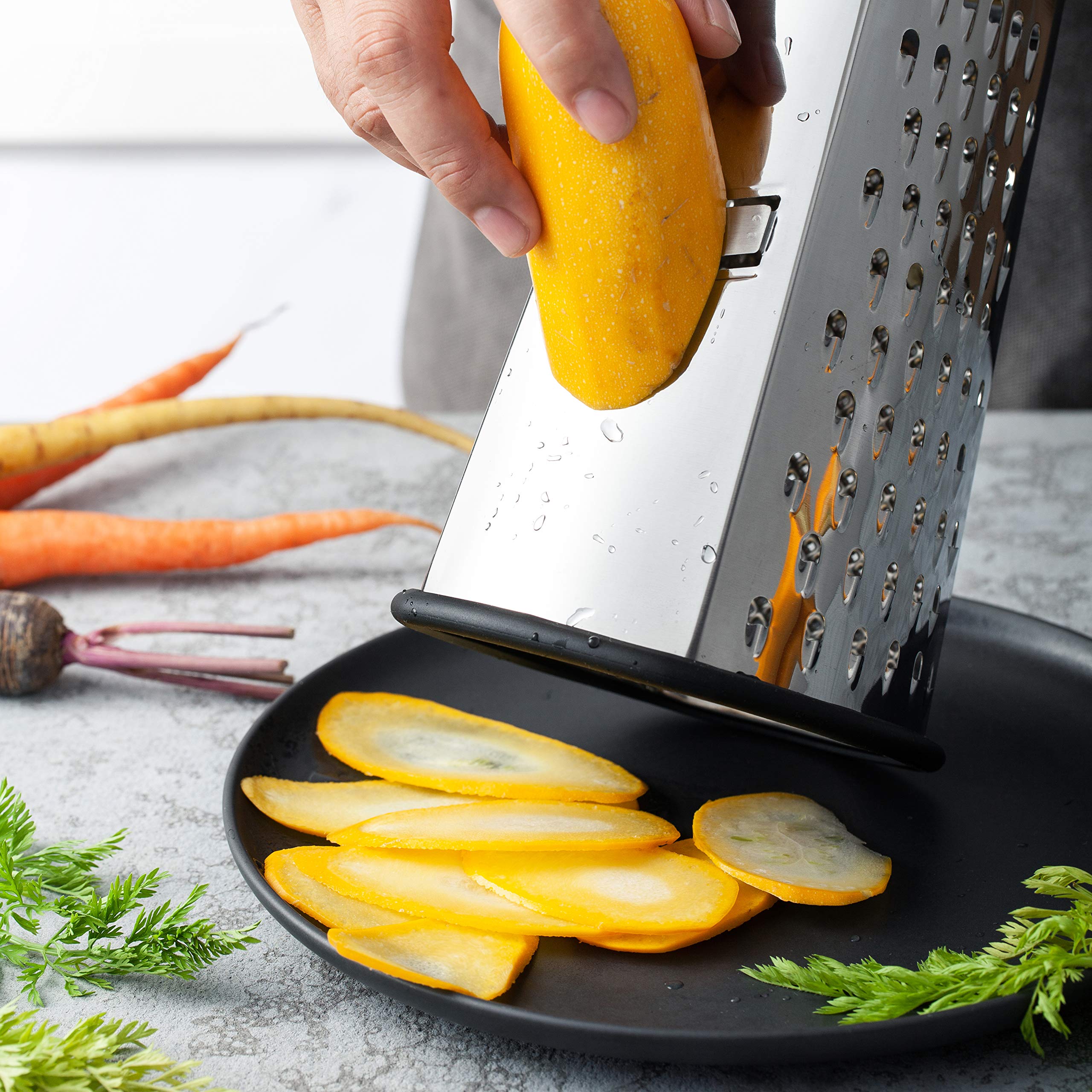 4 Sided Blades Vegetables Grater Shreder Stainless Steel Multifunctional Carrot Cucumber Potato Slicer Kitchen Slicing Tools