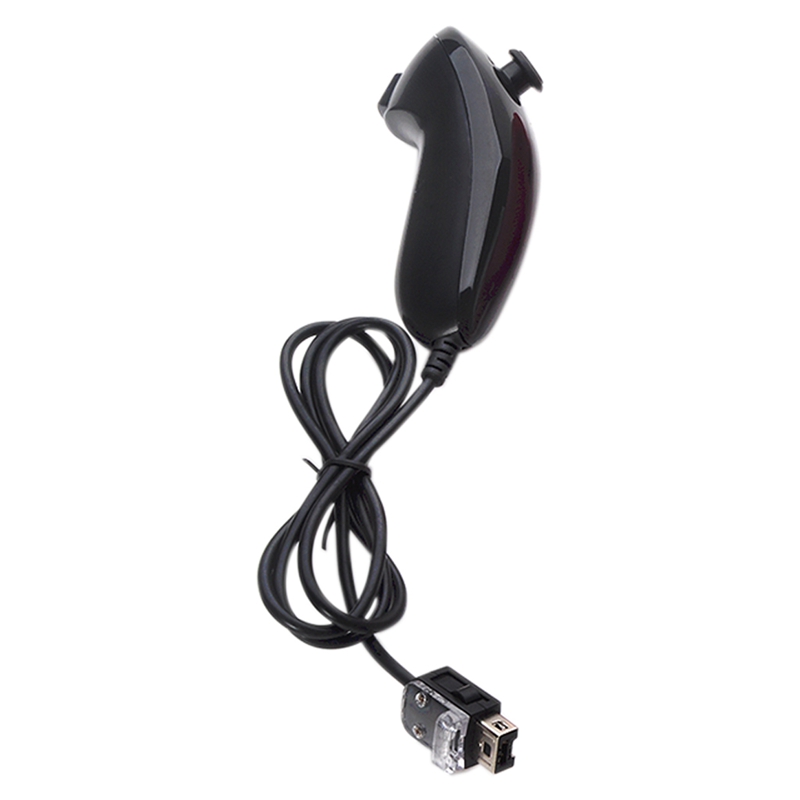 1 stücke schwarz farbe für NUNCHUK Regler FERNBEDIENUNG FÜR Wii schwarz nunchunk fernbedienung usb Hafen