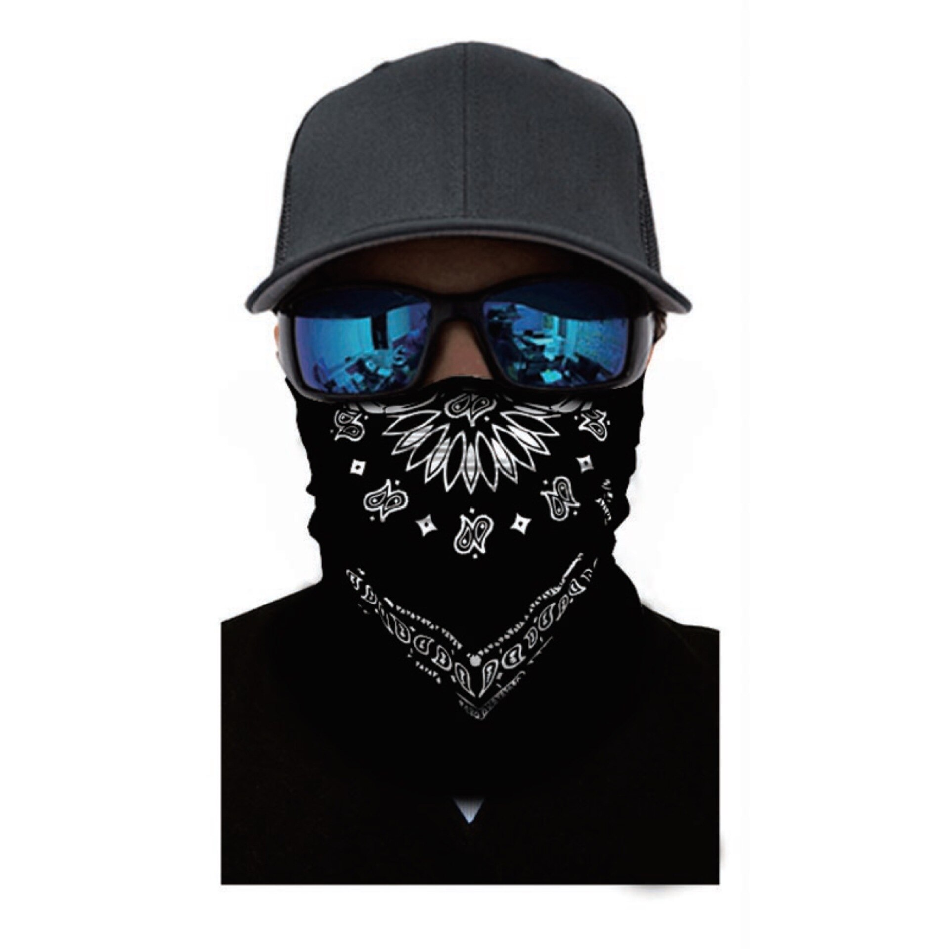 Versatility seamless Snood Hip Hop Head Bandana Tubular for face Ring Scarf Elastic Headbands Paisley kerchief babushka