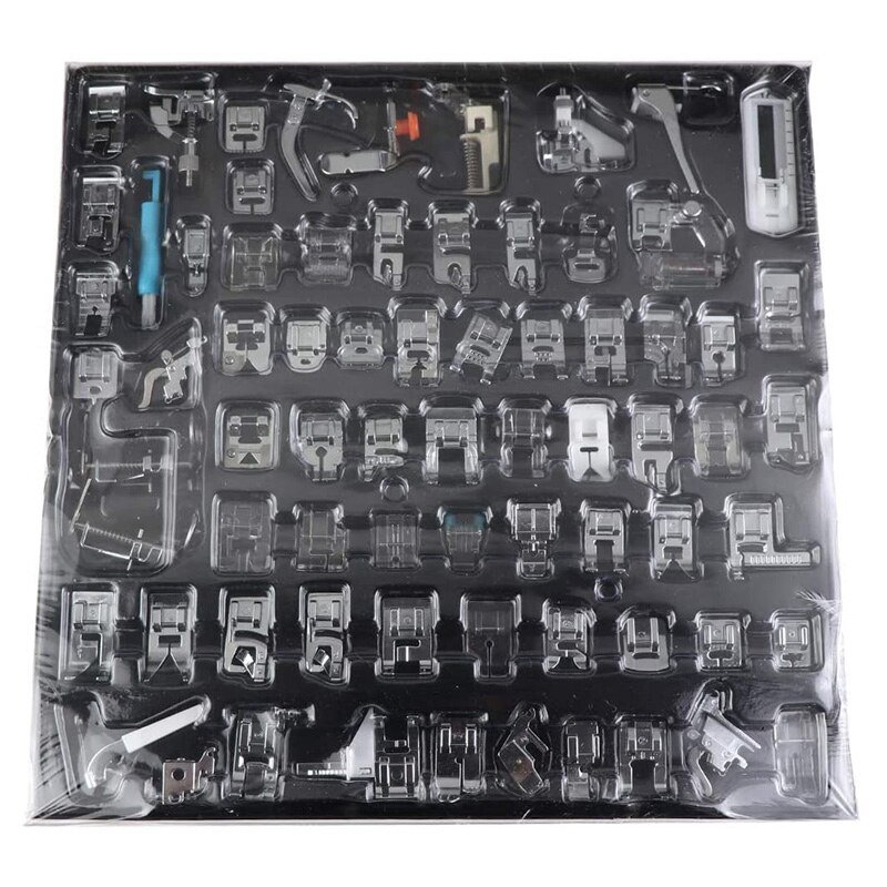 AC86 -72Pcs Domestic Sewing Machine Presser Feet Set for Brother, Babylock, Singer, Janome, Elna, Toyota, Home, Simplicity
