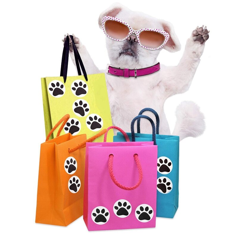 1 Inch 500Pcs Zwarte Poot Stickers Hond Kat Beer Poten Etiketten Sticker Voor Laptop Beloning Sticker Briefpapier Leraar voor Student