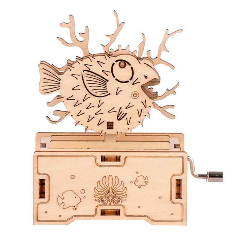 1 Set Animal Shaped DIY Music Box Assembly Music Box DIY Music Box Puzzle Wooden Hand Shake Music Box Assembly Model Toy