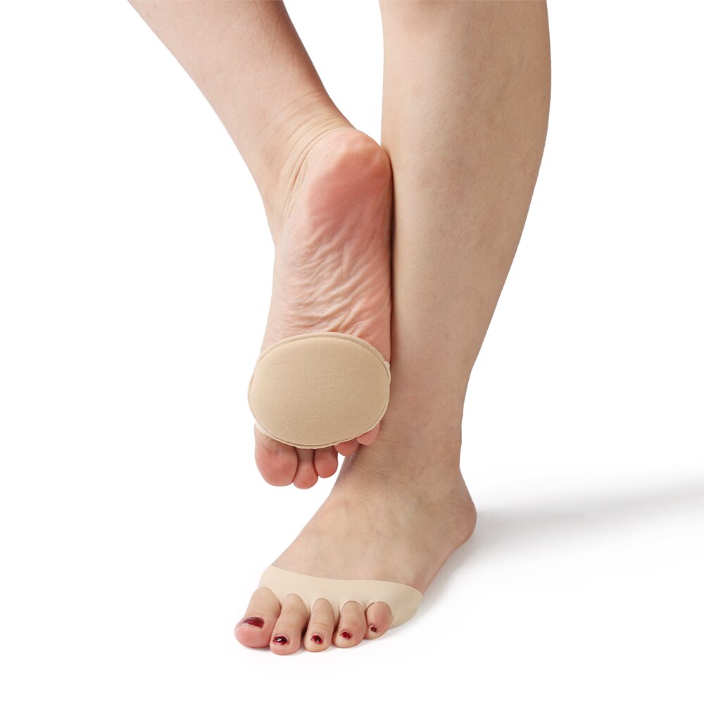 1 Pair Honeycomb Forefoot Pad Silica Gel Toe Socks Women High Heels Half Insoles Invisible Socks Foot Pain Care Socks Toe Pad