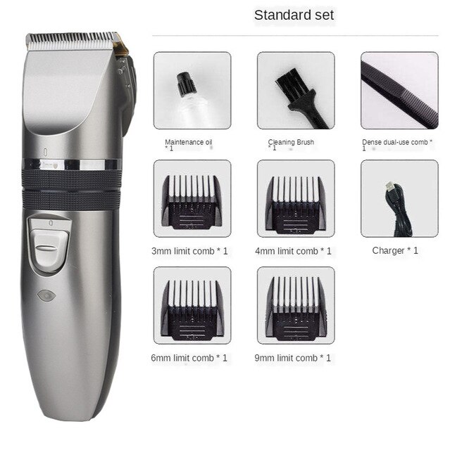 Machine Winkel Clipper Kapper Trimmer Voor Kortharige Mannen Tondeuse Baard Trimmer Professionele Elektrische Scheerapparaat Haar Snijden kapper baardtrimmer tondeuse haar cutting machine barber tools kappers: metal gray