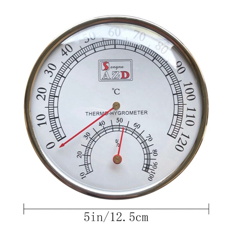 Sauna Thermometer Metal Case Steam Sauna Room Thermometer Hygrometer Bath and Sauna Indoor Outdoor