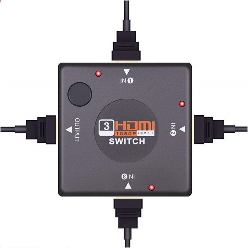 3 input 1 Output Mini 3 Port HDMI Switch Switcher Splitter Box Selector for HDTV 1080P Vedio HDMI KVM Switcher
