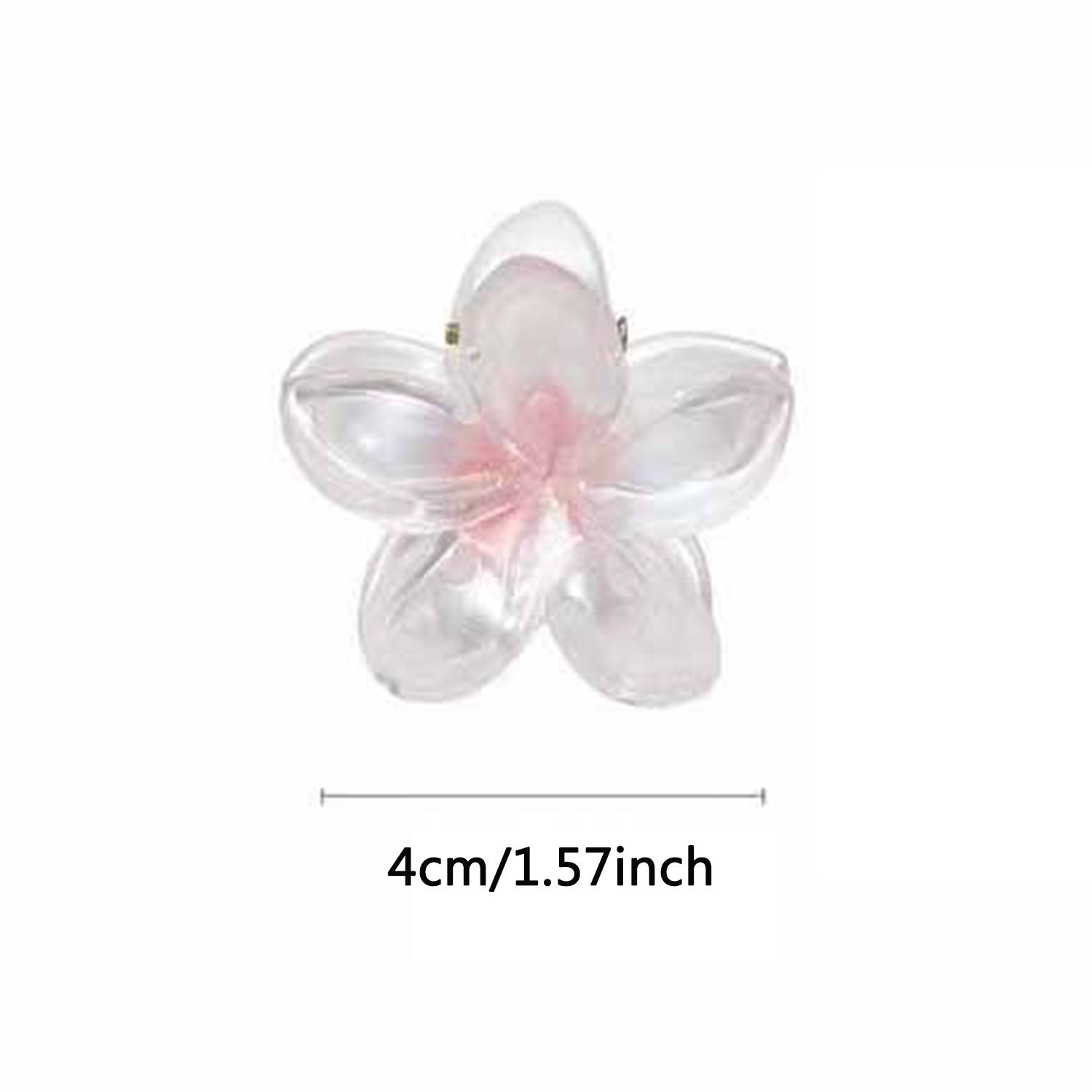 Bohemia Style Flower Hair Claws para mulheres, Crab Clamp, presilhas, gradiente hairpin, grampos de cabelo, praia havaiana, acessórios para meninas: CÉU AZUL