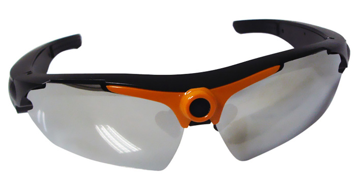 Winait 720p 5.0mp briller understøtter kamera video fjernbetjening 170 graders vidvinkel smart elektronik solbriller: Gul