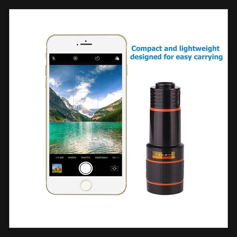 Portable 8X 12X mobile phone telephoto lens 12 times wide angle macro fisheye 3 in 1 mobile phone Camera lens telescope