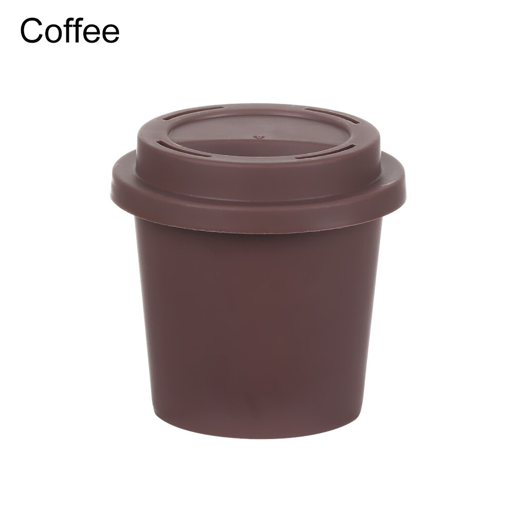 Empty Coffee Cup Shape Beauty Sponge Holder Stand Powder Puff Display Stand Mildew Proof Powder Puff Dry Box Set: Coffee