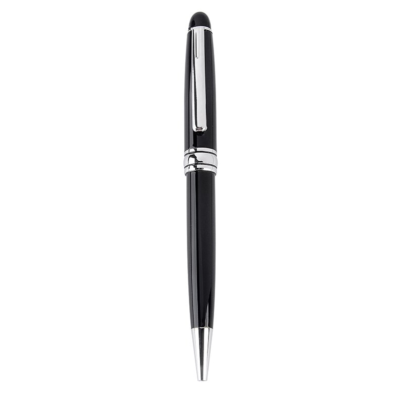 Metal Ballpoint Pen Business Writing Gold Silver Clip Roller Ball Pens School Student Office Stationery: Black Silver